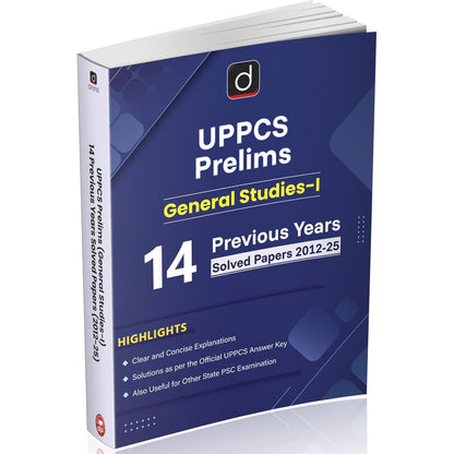 DRISHTI IAS UPPCS Prelims General Studies-I, 14 Previous Years Solved Papers 2012-2025, English Medium, Updated Answer Key & Detailed Explanations, Useful for UPPCS & State PSC Exams