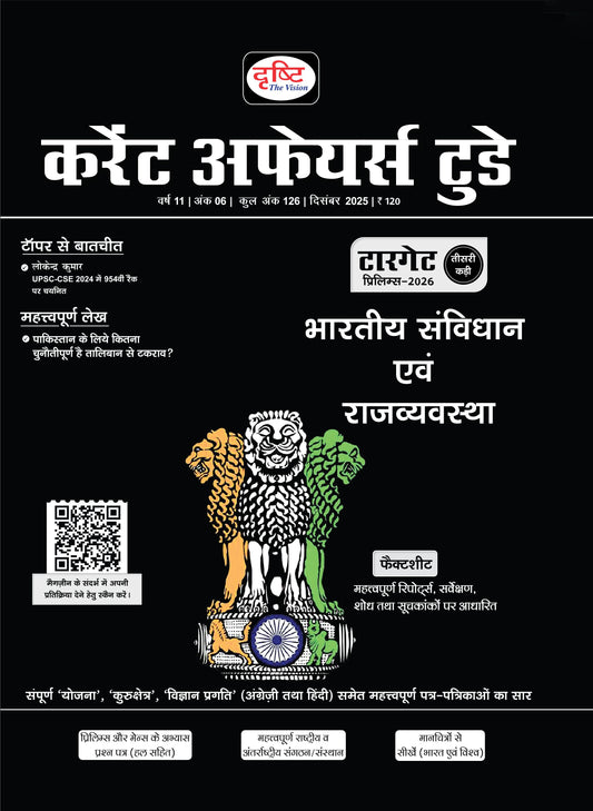 Drishti IAS Current Affairs Today December 2025, Hindi Medium, UPSC CSE Mains 2025 GS, Indian Constitution & Polity