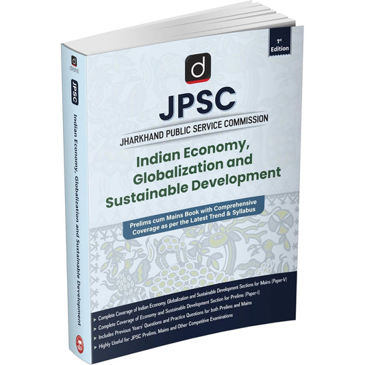 DRISHTI IAS JPSC Jharkhand Public Service Commission, Indian Economy, Globalization and Sustainable Development, English Medium, Prelims cum Mains Book
