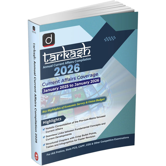 DRISHTI IAS Tarkash Annual Current Affairs Compilation 2026, January 2025–January 2026 Coverage, IAS, State PCS, CAPF, CDS Exam Preparation Book