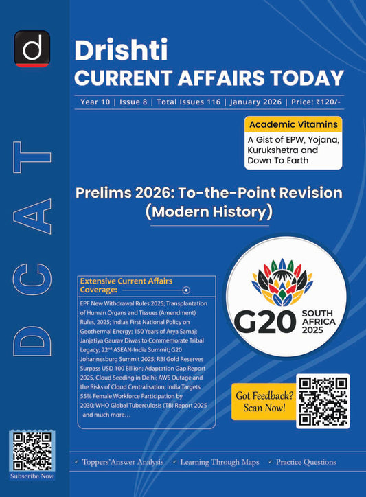 Drishti IAS Current Affairs Today January 2026, Prelims 2026 Special, Modern History To-the-Point Revision, English