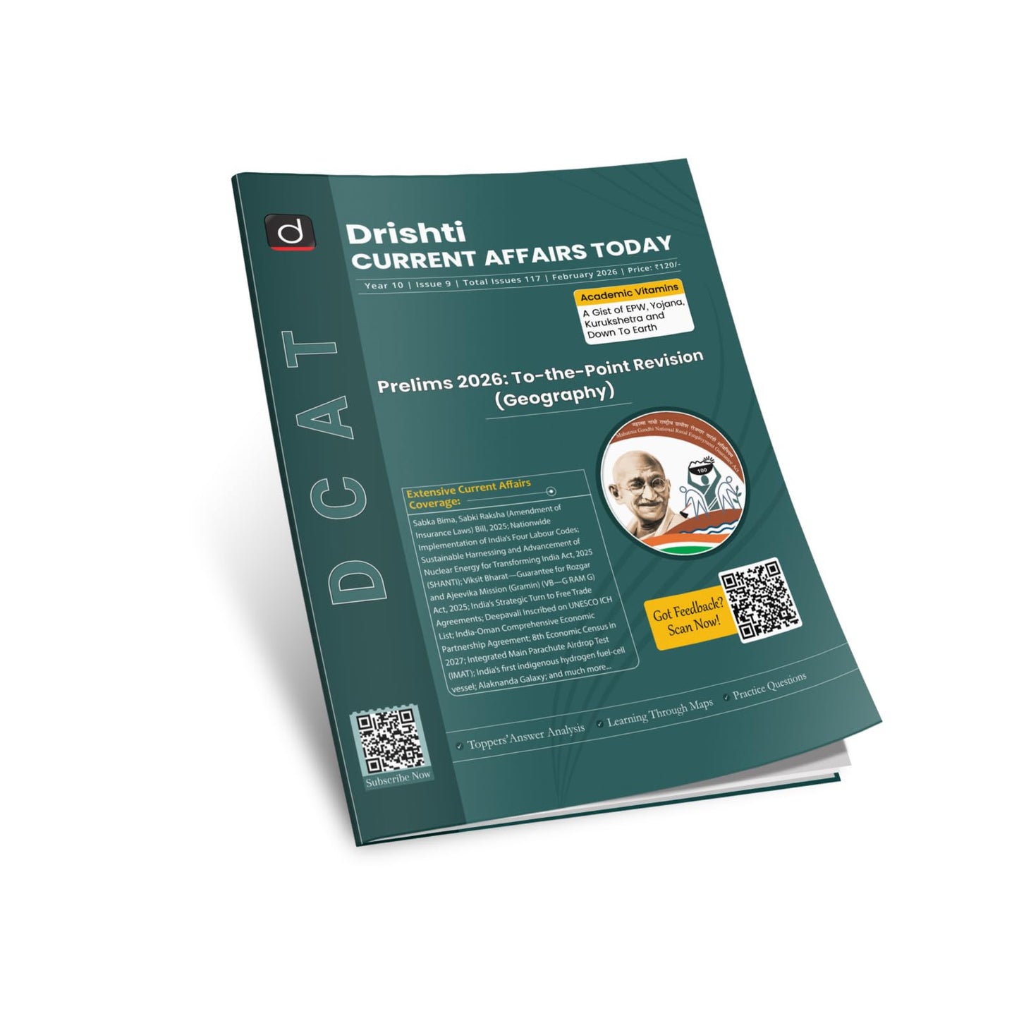 Drishti IAS Current Affairs Today February 2026, English Medium, Prelims 2026 To-the-Point Revision Geography, Monthly Magazine