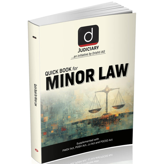 DRISHTI IAS Quick Book for Minor Law Books, Judiciary Exams Preparation, Includes PWDV Act, POSH Act, JJ Act & POCSO Act, Concept-Based & Exam-Oriented Guide