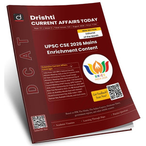 DRISHTI IAS DCAT Current Affairs Today Magazine August 2026, English Edition, UPSC CSE 2026 Mains Enrichment Content, BRICS India 2026