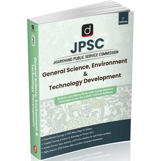 DRISHTI IAS JPSC General Science, Environment & Technology Development, English Medium, Jharkhand Public Service Commission, Prelims cum Mains Preparation Book, Based on Latest Syllabus & Exam Pattern