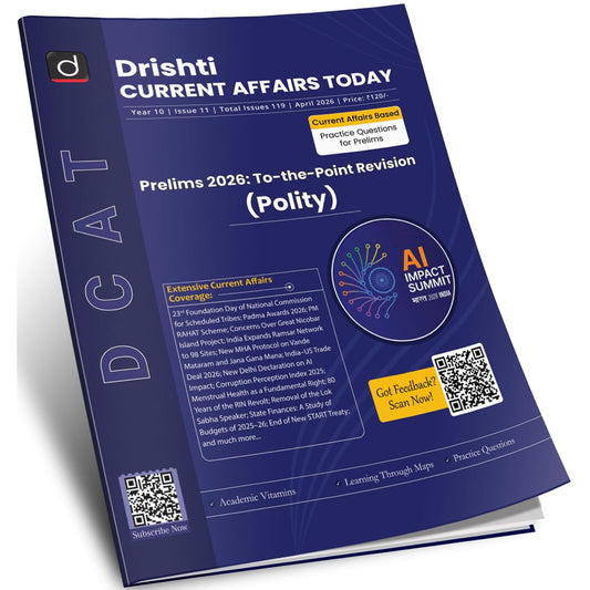 DRISHTI IAS Current Affairs Today April 2026, Polity, English Medium, Prelims 2026 To-the-Point Revision, Current Affairs Based Practice Questions for UPSC, State PCS & Competitive Exams