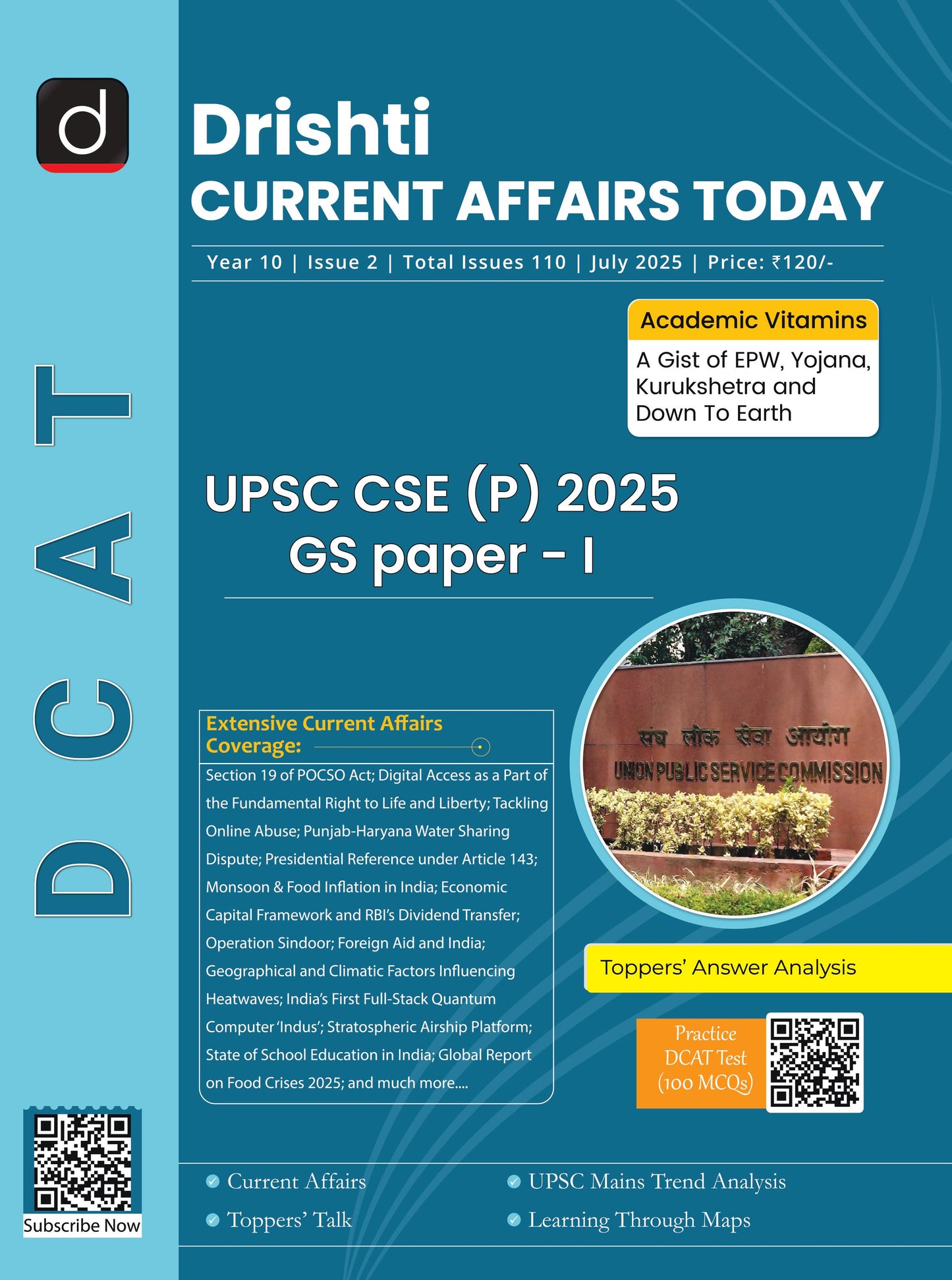 DRISHTI IAS Current Affairs Today, Magazines, UPSC CSE Prelims 2025 GS Paper I, English, July 2025