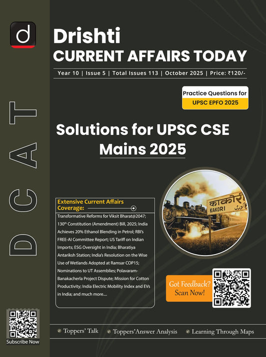 Drishti Current Affairs Today October 2025, English Medium, Practice-Based Current Affairs for UPSC CSE Mains
