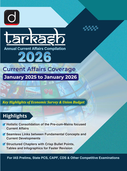 DRISHTI IAS Tarkash Annual Current Affairs Compilation 2026, January 2025–January 2026 Coverage, IAS, State PCS, CAPF, CDS Exam Preparation Book