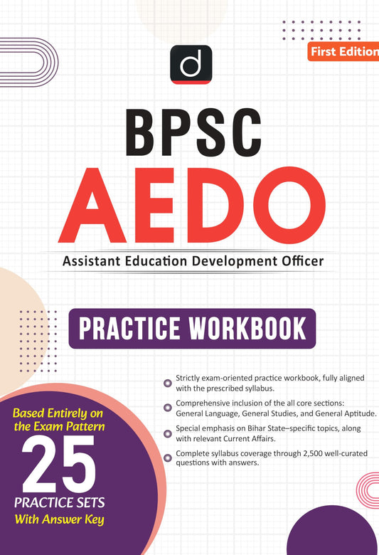 DRISHTI IAS BPSC AEDO Practice Workbook, Assistant Education Development Officer, 25 Practice Sets with Answer Key, Exam Preparation Book, Based on Latest Exam Pattern