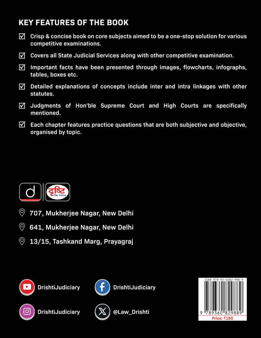 DRISHTI IAS Quick Book for Minor Law Books, Judiciary Exams Preparation, Includes PWDV Act, POSH Act, JJ Act & POCSO Act, Concept-Based & Exam-Oriented Guide