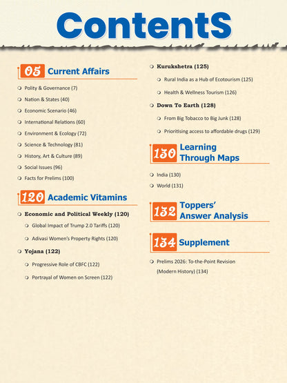Drishti IAS Current Affairs Today January 2026, Prelims 2026 Special, Modern History To-the-Point Revision, English