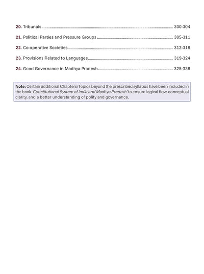 DRISHTI IAS MPPSC Prelims Success Series -VI Constitutional System of India and Madhya Pradesh, English Medium, Based on Updated Syllabus for MPPSC Prelims Exam