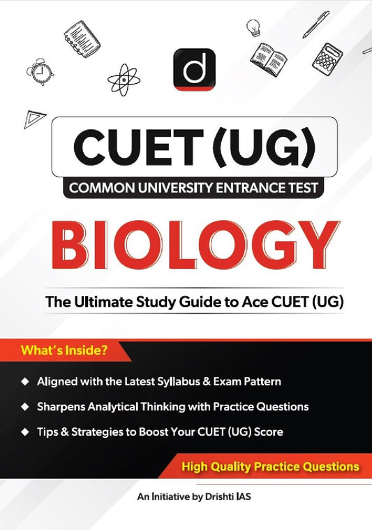 CUET (UG) Biology Domain Study Guide | Entrance Exam Book [Paperback] [Jun 29, 2025] Team Drishti
