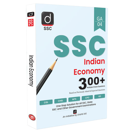 Drishti SSC Indian Economy Book for CGL, CHSL & MTS 300+ MCQs, SSC MTS Book 2025 [Paperback] [Aug 24, 2025] Drishti Publications