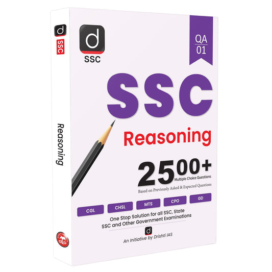 SSC Reasoning Book, 2500+ MCQs, SSC CGL, CHSL, CPO, MTS Exam Preparation 2025, SSC CGL BOOKS 2025 [Paperback] [Aug 24, 2025] Drishti Publications