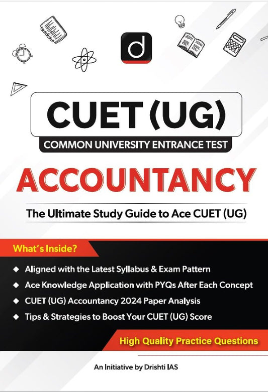 CUET (UG) Accountancy Study Guide | Entrance Exam Book [Paperback] [Jun 30, 2025] Team Drishti