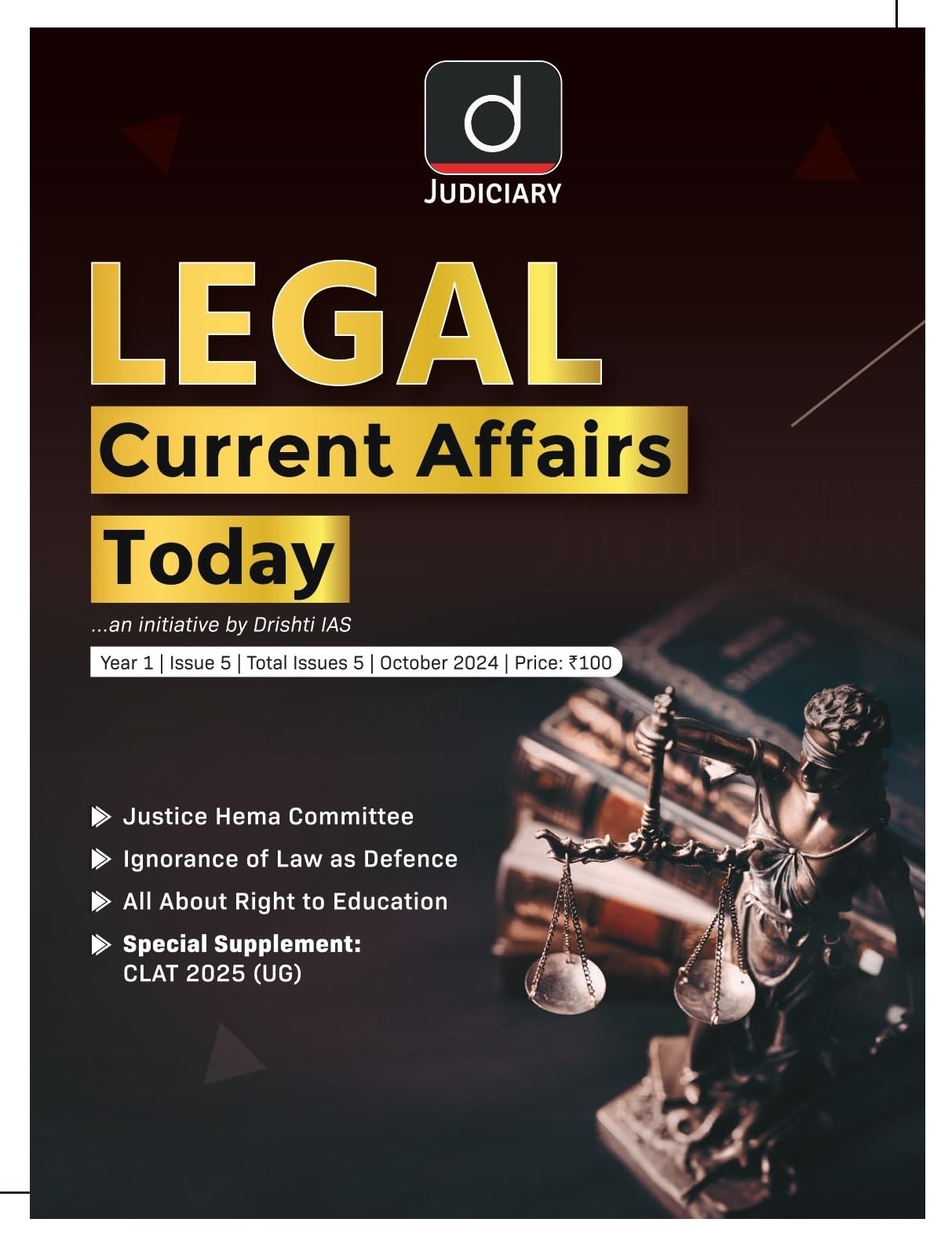 Judiciary Current Affairs Today Eng [Oct'24] [Perfect Paperback] [Oct 08, 2024] Drishti Publications