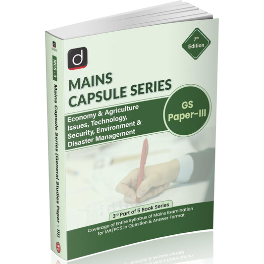 Drishti IAS UPSC Books 2025, Mains Capsule Series GS Paper III, Economy, Agriculture, Technology, Security, Environment & Disaster Management, 7th ... & State PSC Mains, Question–Answer Format [Paperback] [Nov 26, 2025] Drishti Publications