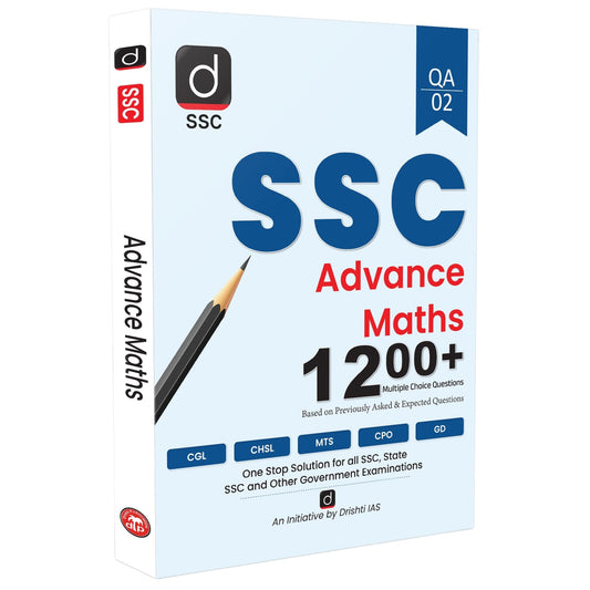 DRISHTI SSC Advance Maths Book, 1200+ MCQs, SSC CGL, CHSL & MTS Exam Preparation 2025, SSC CGL BOOKS 2025 [Paperback] [Aug 24, 2025] Drishti Publications