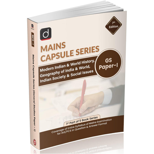 DRISHTI UPSC Books 2025, Mains Capsule Series GS Paper 1, 7th Edition, English Medium, Modern Indian & World History, Geography, Indian Society & ... Book, Comprehensive Question & Answer Format [Paperback] [Oct 16, 2025] Drishti Publications