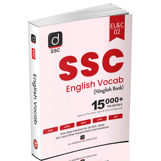Drishti IAS English Vocabulary, For SSC CGL, CHSL, CPO, MTS, GD, Stenographer & State-Level Exams, Chapterwise Practice + Previous Year Questions, SSC Books 2025 [Paperback] [Jul 09, 2025] Team Drishti