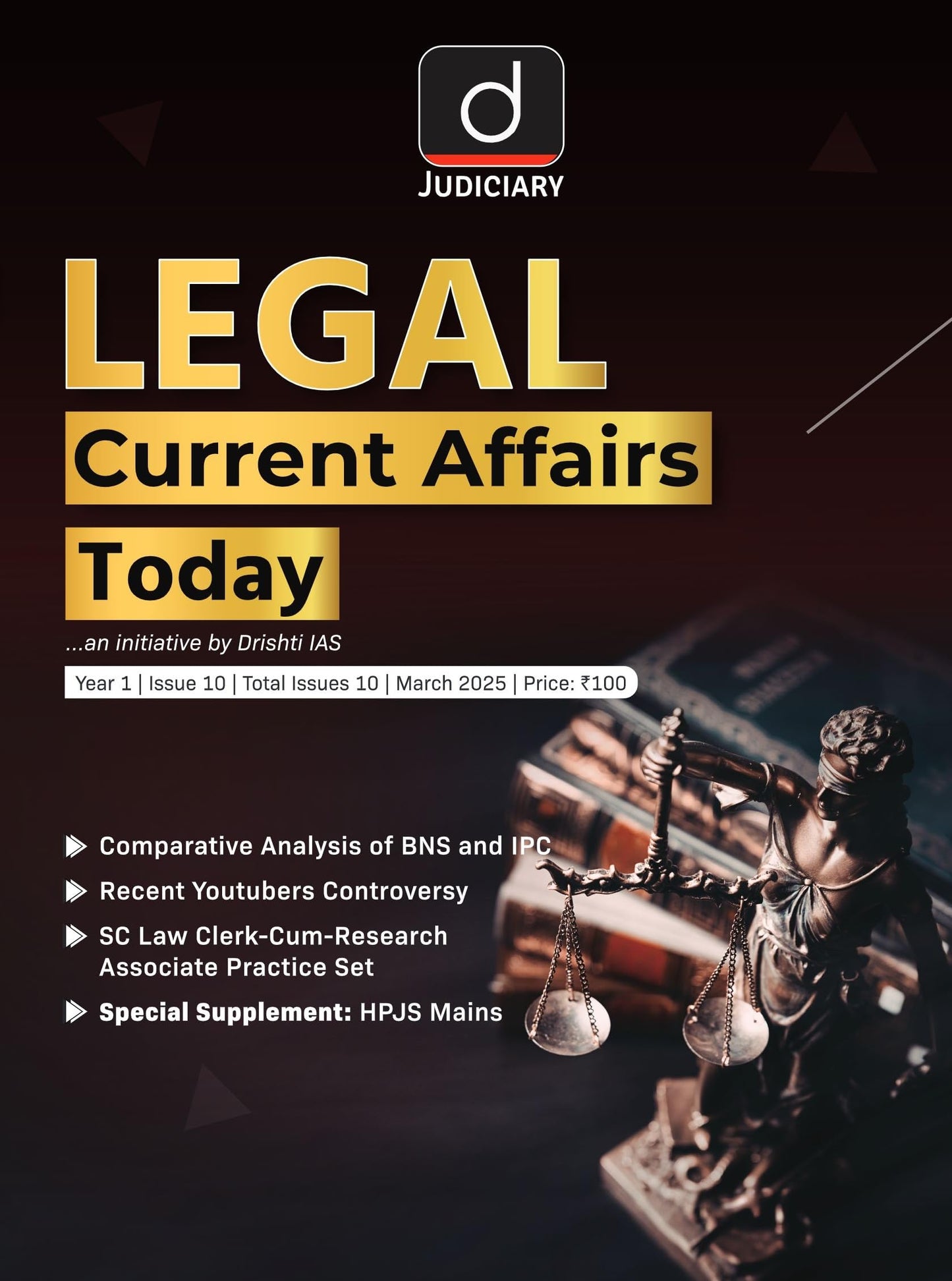 Judiciary Current Affairs Today English March 2025 | Government Law Exams | Latest Updates & Analysis [Paperback] [Feb 28, 2025] Drishti Publications