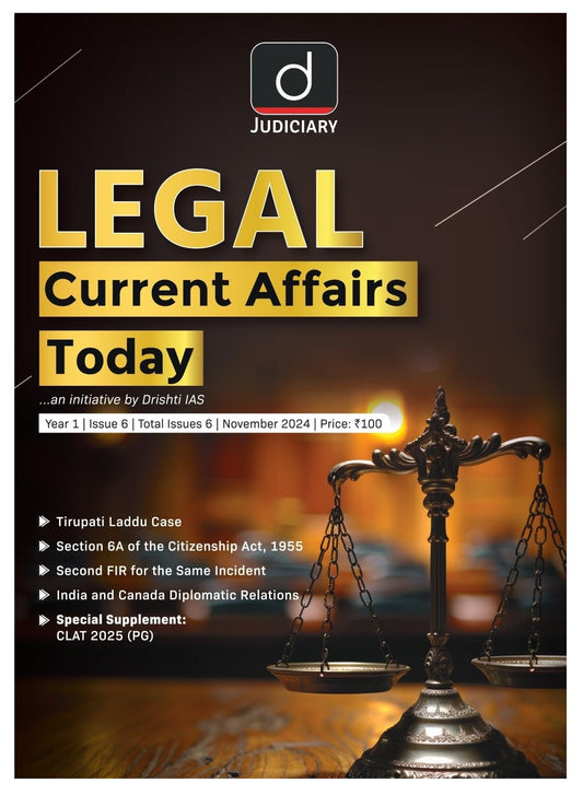 Judiciary Magazine Current Affairs Today English Nov-24 [Perfect Paperback] [Nov 07, 2024] Drishti Publications