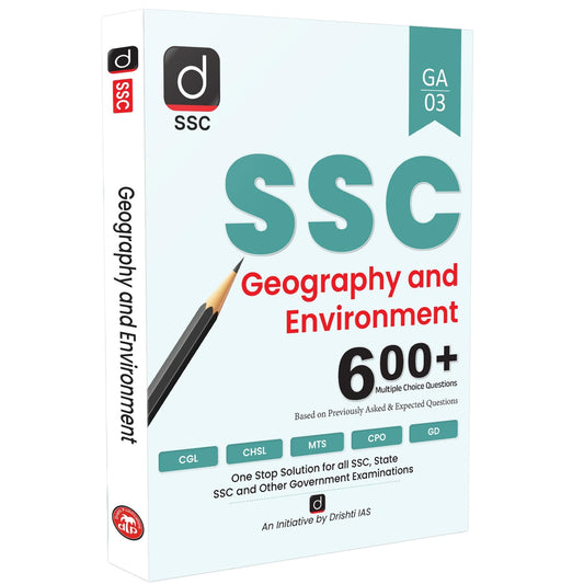 DRISHTI SSC Geography & Environment MCQ Book, 600+ Objective Questions, SSC CGL, CHSL, CPO, MTS, GD Constable Exam Preparation 2025, SSC CGL BOOKS 2025 [Paperback] [Aug 24, 2025] Drishti Publications