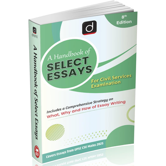 Drishti IAS A Handbook of Select Essays for Civil Services Examination, 8th Edition, Includes Complete Strategy on What, Why & How of Essay Writing, Covers UPSC CSE Mains Essays Books [Paperback] [Nov 26, 2025] Drishti Publications