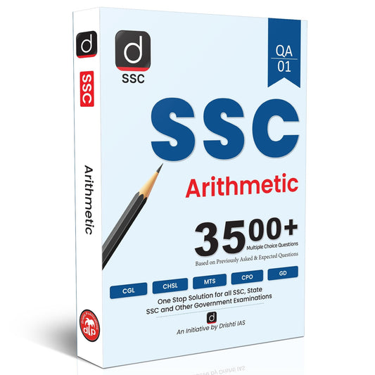 DRISHTI SSC Arithmetic Book, 3500+ MCQs, SSC CGL, CHSL & MTS Exam Preparation 2025, SSC CGL BOOKS 2025 [Paperback] [Aug 24, 2025] Drishti Publications
