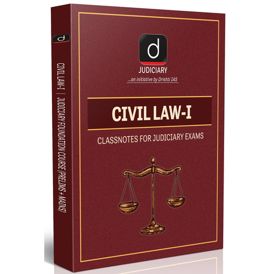 DRISHTI IAS Law Books, Civil Law – I, Classnotes for Judiciary Exams, Judiciary Foundation Course (Prelims + Mains), For Civil Judge, APO, ADA & Law Competitive Exams [Paperback] [Nov 10, 2025] Drishti Publications