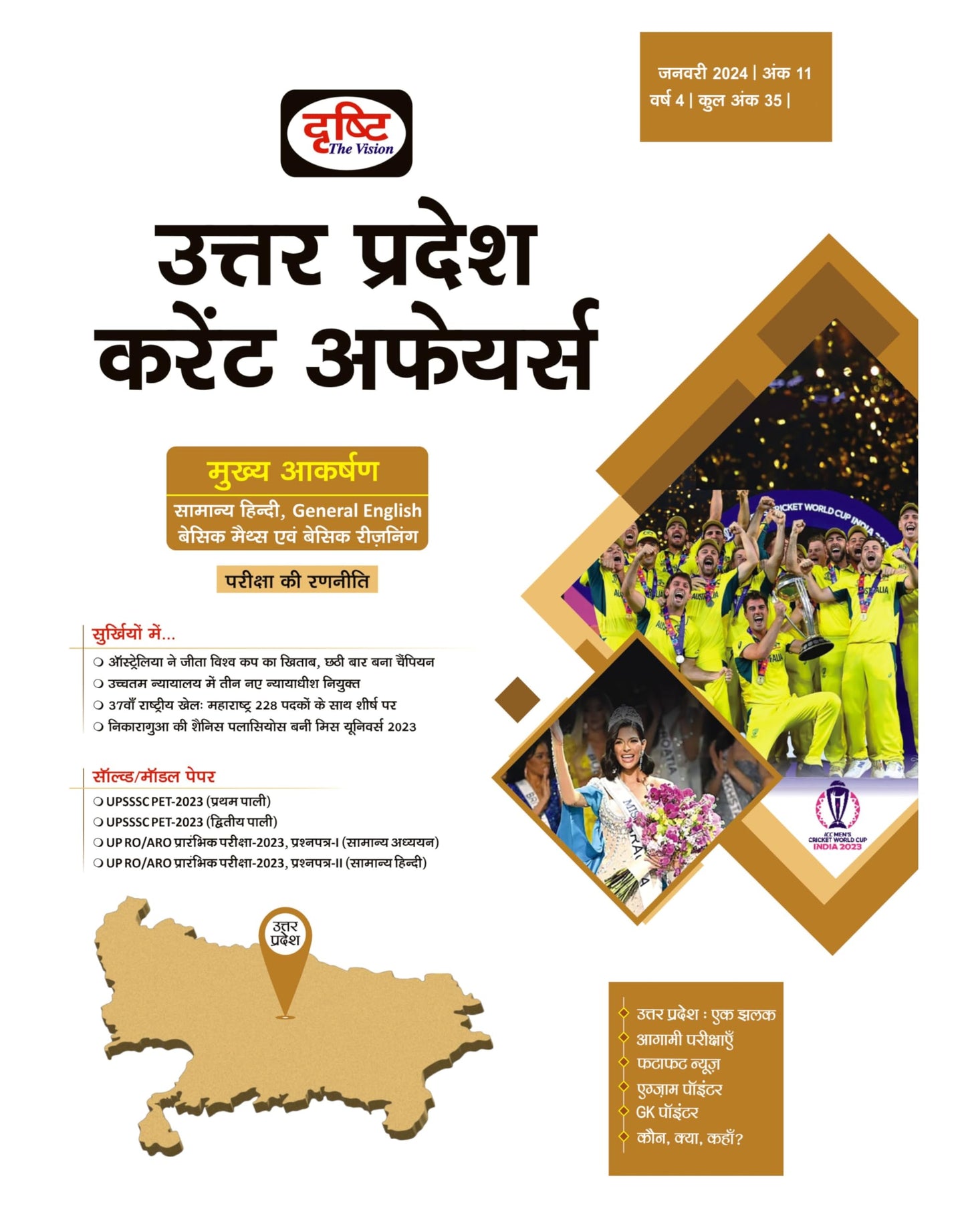 UP Current Affairs Hindi January 2024 [Perfect Paperback]