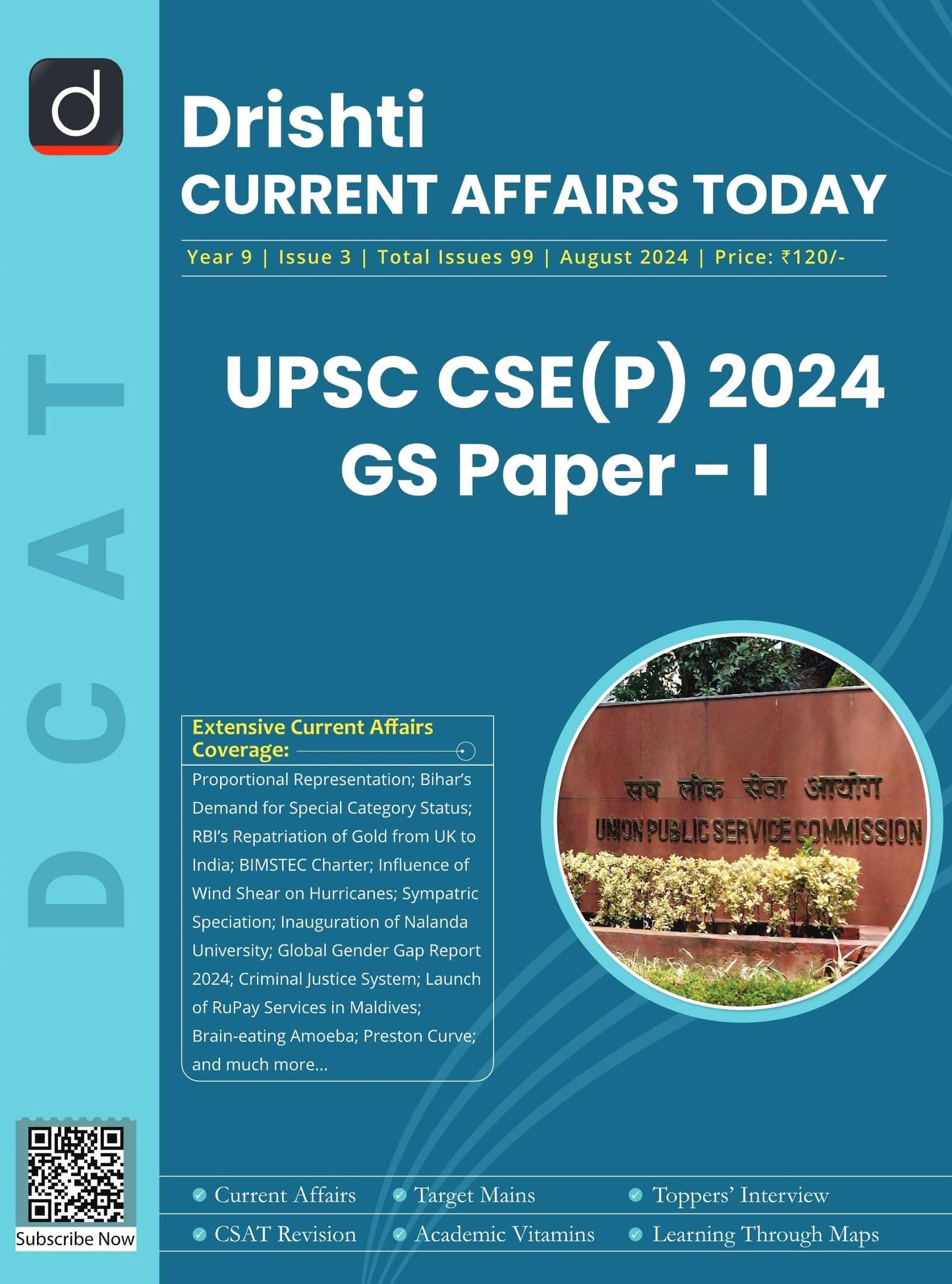 Drishti Current Affairs Today English August 2024 | Drishti IAS | UPSC Prelims Exam | Mains Exam [Paperback] [Jun 30, 2024] Drishti Publications